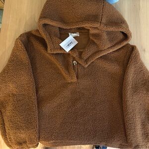 Cozy Brown Sherpa Hoodie
